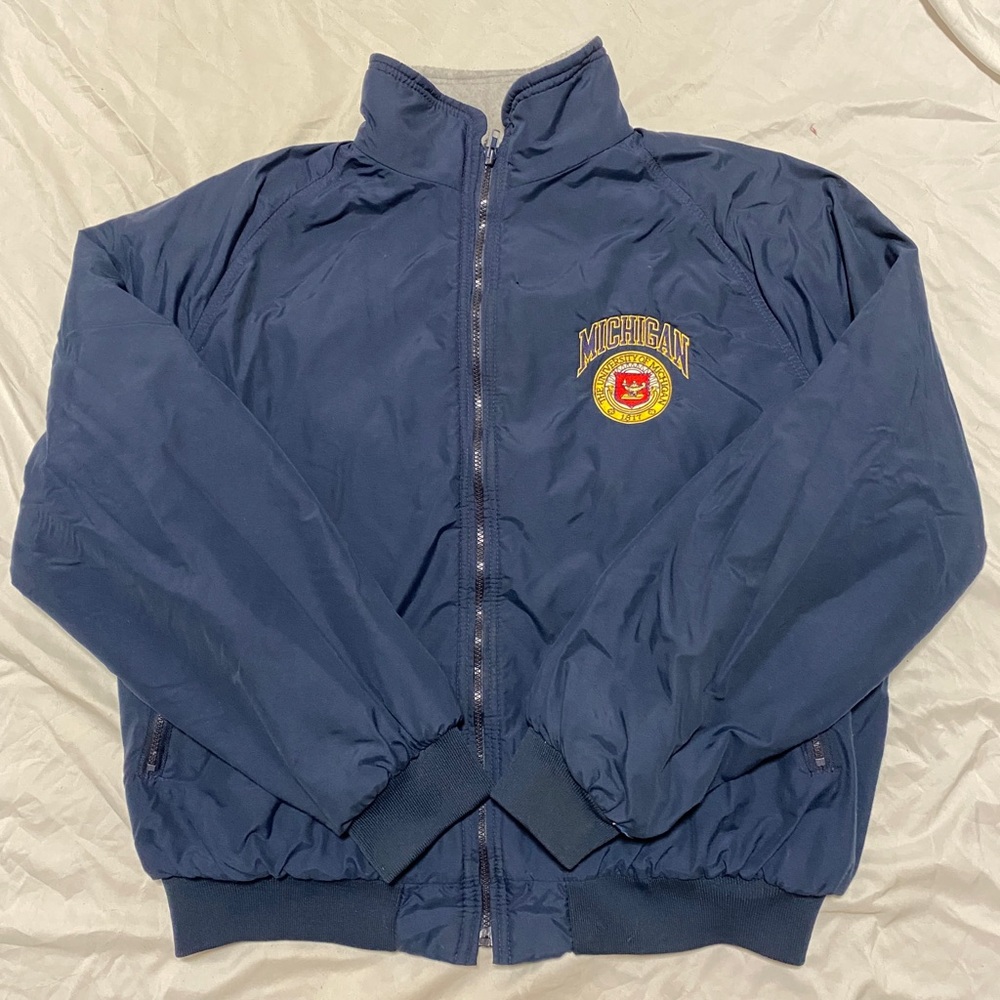 Vintage University of Michigan Navy Zip Up Jacket